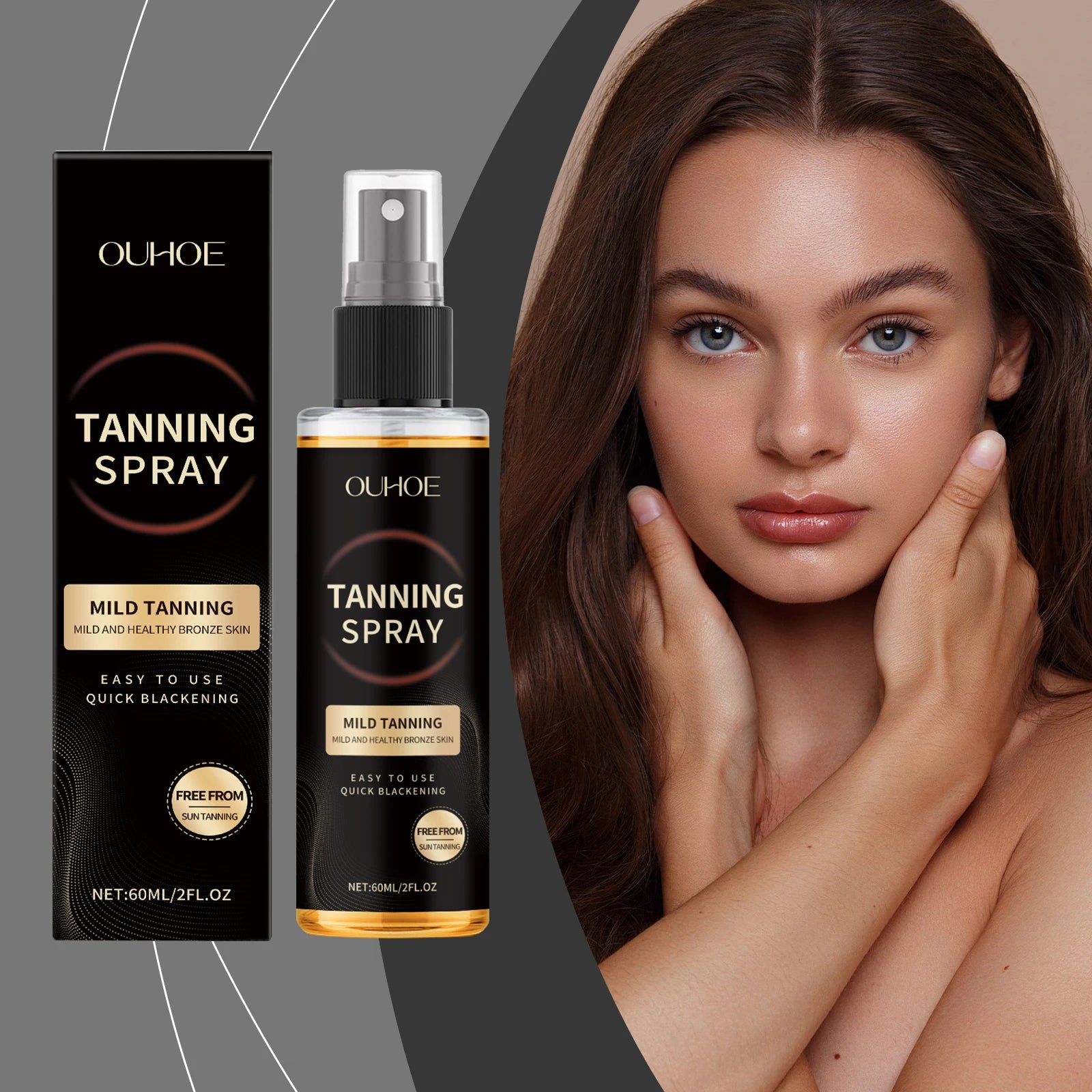 Enhancing Tan Spray Sunless Bronzing Accelerating Darkening Shiny Bronze Moisturizing Summer Beach Sunbathing Self Tanning Mist Main image