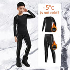 Children's ski quick-dry winter training clothes, lined warm underwear, boys' football tight-fitting base sportswear