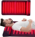 Red Light Therapy Mat with Neck Support Far Infrared for Neck Back Shoulder Knee Pain Relief Muscle Relax Home Use Spa Massager