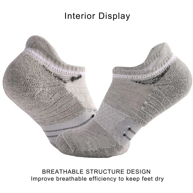 1 PAIRS Towel Bottom Hiking Socks Men Women Cotton Sock Short Running Sport Socks Breathable Deodorous Socks Plus Size EUR 35-50