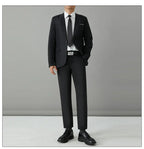 S-8XL Suit Men's Fashion Casual Outdoor (Blazer+ Pants) Gentleman Business Wedding Slim-fit Formal British Style Wedding Suit