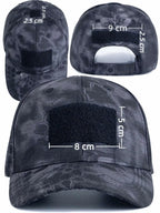 Men's Camouflage Tactical Baseball Cap With 3 Velcro Patches Military Camouflage Hat Cap For Outdoor Jugle Fishing Hiking Caps