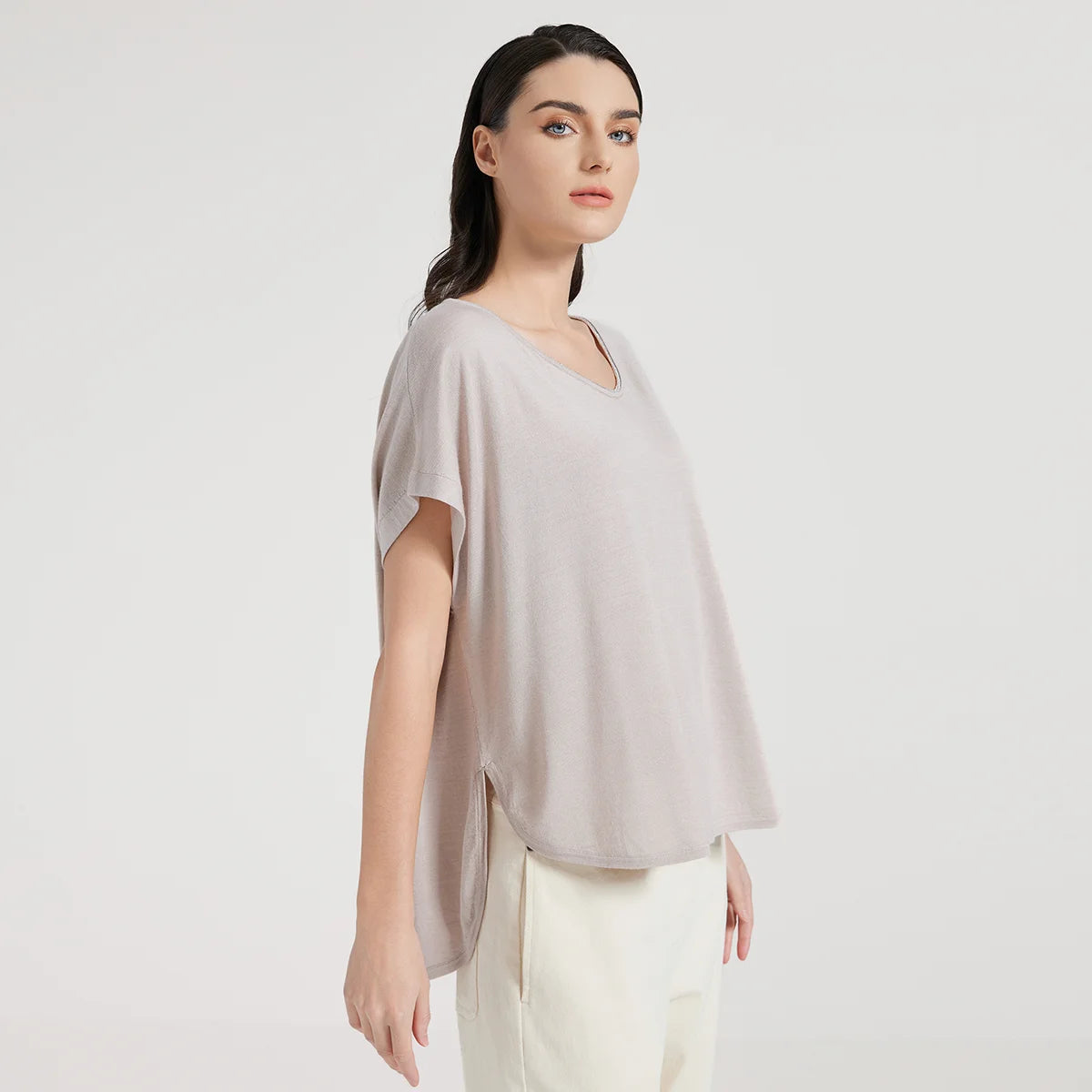 BC1095 Luxury Women's Clothing Silk Woolen Ladies Clothes loose Merino Wool Vest Sweaters For Woman