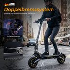 V5Pro Offroad E Scooter 10 Zoll ABE zertifiziert 500W 48V12.5Ah Geländereifen Dual Federung E Bremse Voltix APP Deutschland