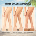 Bronze Leg & Body Makeup Foundation With Powder Puff 100ml Waterproof Long Lasting Even Skin Tone Body Tanning Cream 3 Colors