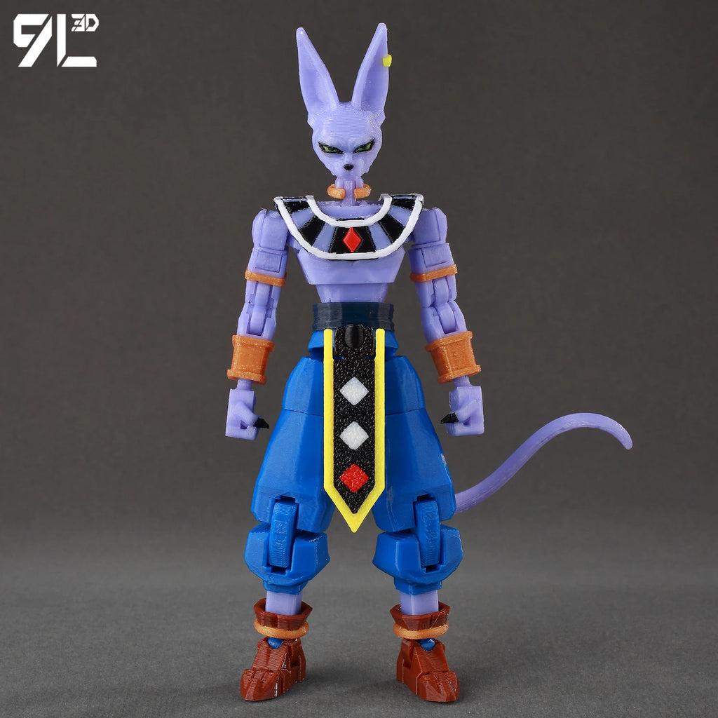 9L3D Printed Dragon Ball Son Goku Vegeta Beerus Frieza Anime Lucky13 Dummy13 Titan13 Action Figures Multi-Jointed Movable Toys