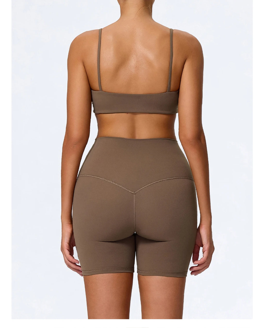 Hearuisavy Summer Super-Soft 2Pcs Women's Running Sports Shorts Set Breathable Fitness Yoga Bra Casual Push Up Workout Crop Top