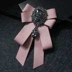 Luxury Ribbon Ribbon Bowtie Rhinestone Handmade Bow Tie Fabric Cloth Art Crystal Neck Tie For Men and Women