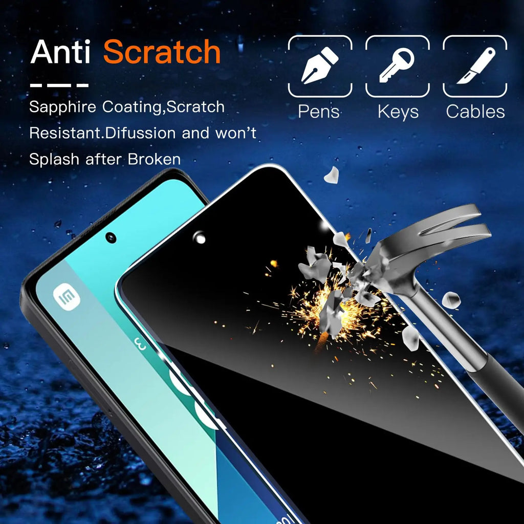 For Redmi Note 13 Pro Screen Protector 4G 5G Tempered Glass HD Crystal Clear Anti Spy Peep Privacy 9H High Aluminum