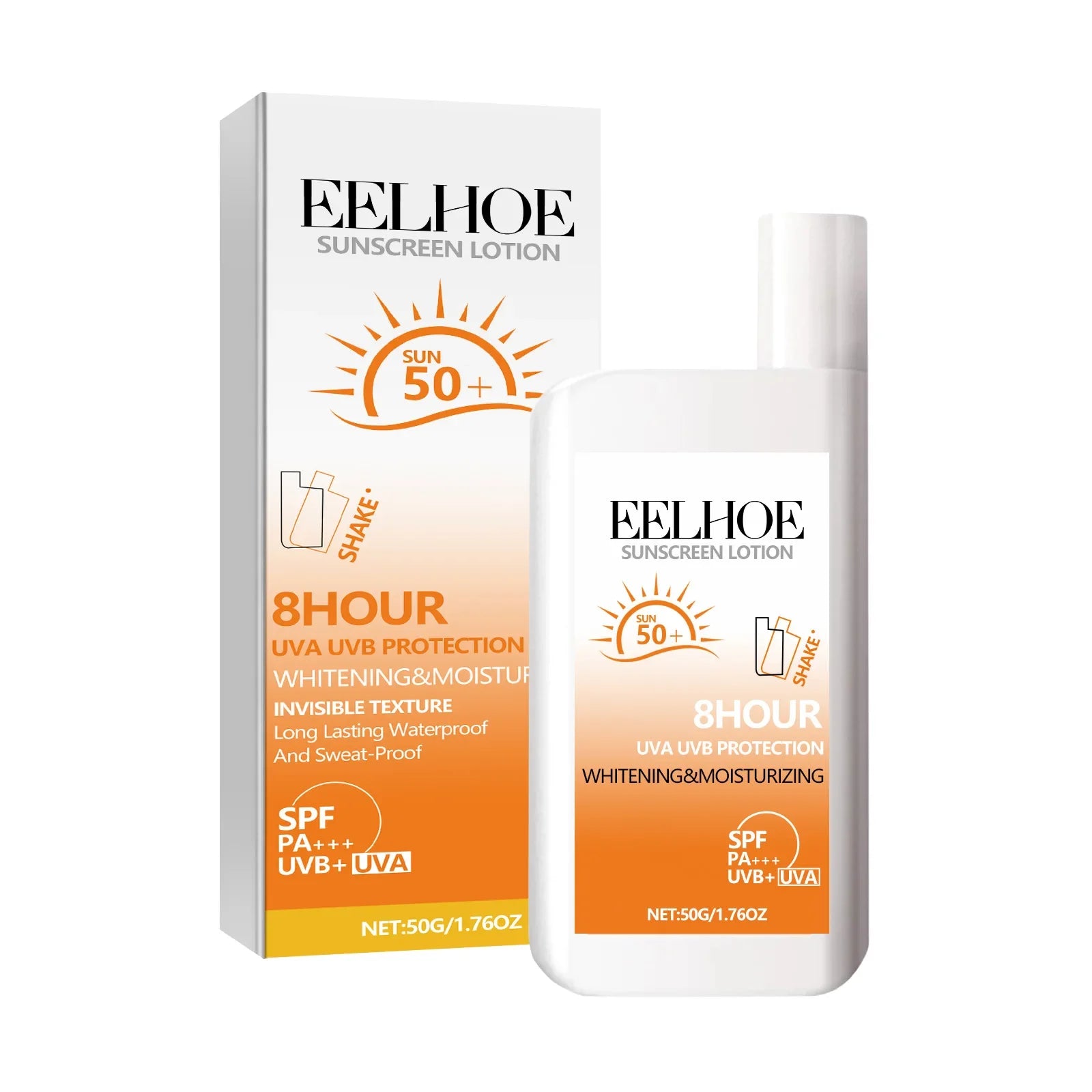 EELHOE Sunscreen Face Oil Control Uv Isolation Anti-Sun Moisturizing Face Suncream Spf 50 Face Repair Skin Care Sun Tan Lotion