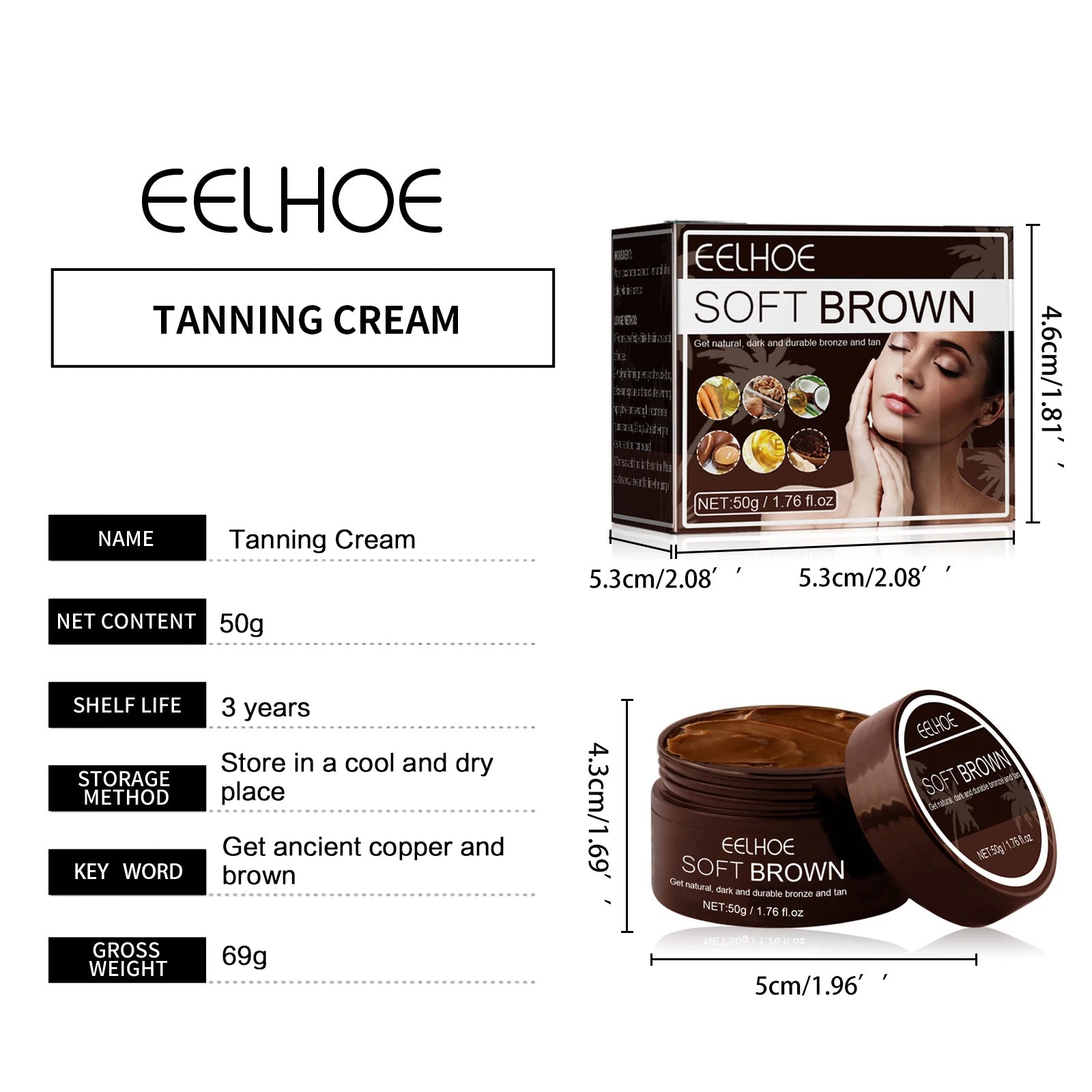 Body Self Tanning Cream Beach Solarium Outdoor Sun Suntan Protection Fast Brown Tanner Face Bronzer Tan Accelerator Cream