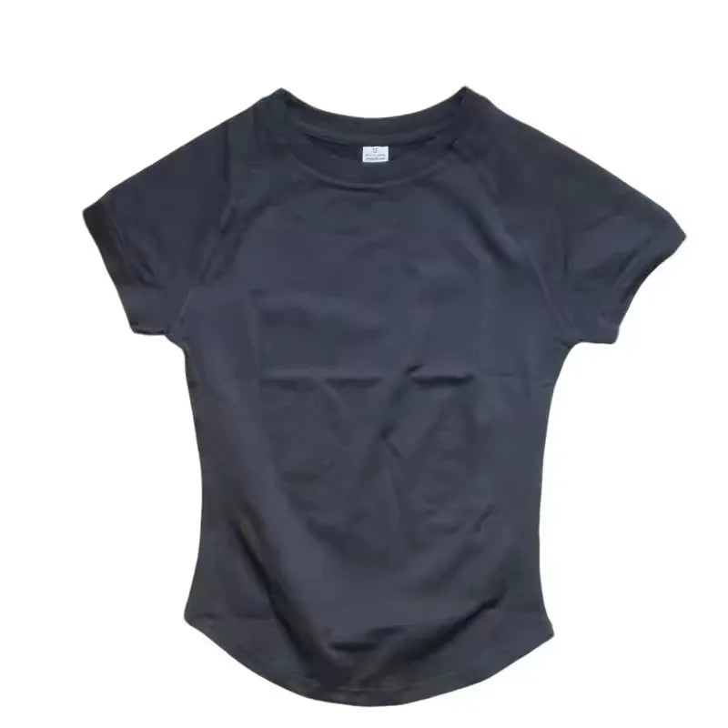 Short Sleeve Gym Top Women Clothes Yoga Top Seamless Sports Shirt Light Weight Fitness Workout Tee Sports Tops Active Wear Femme