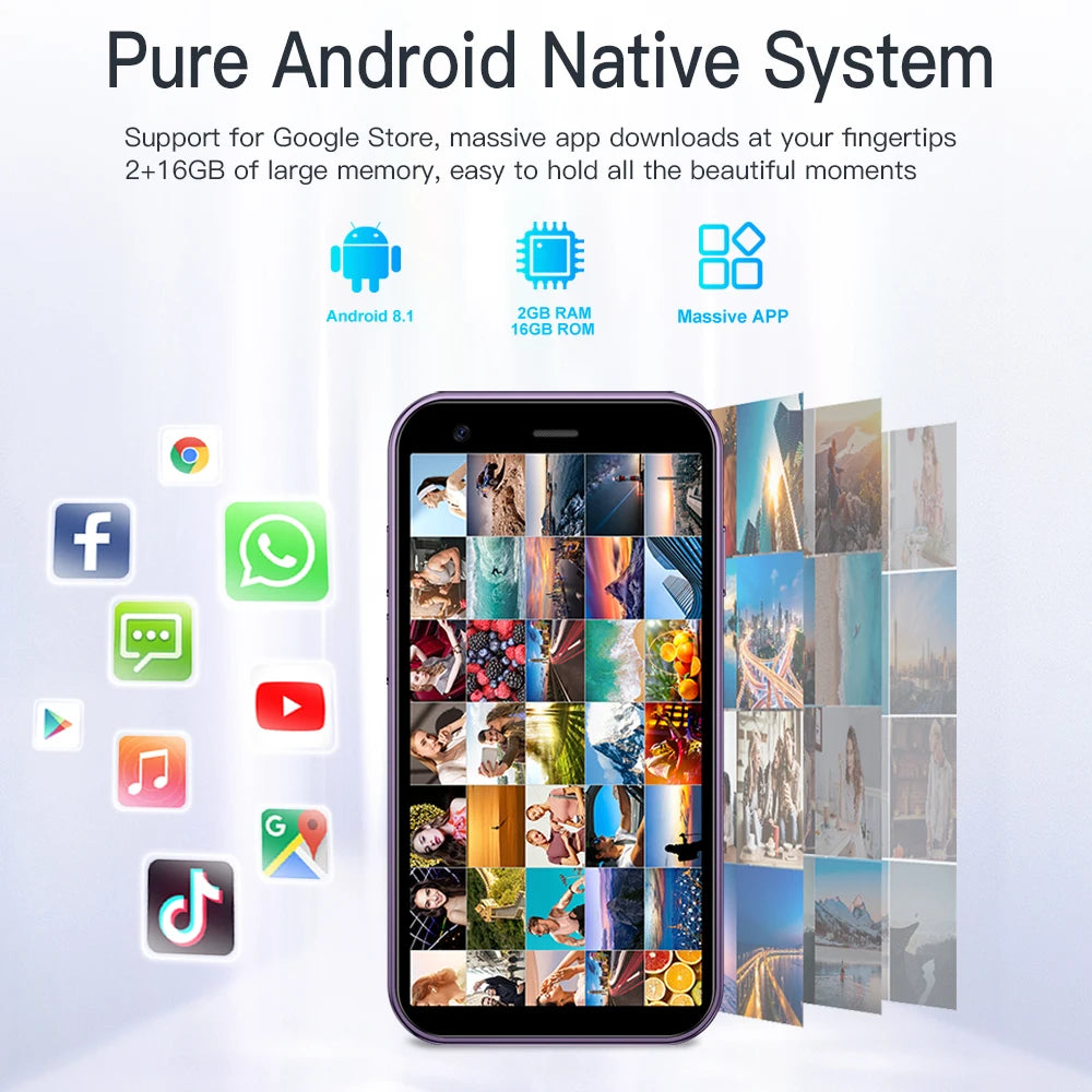 SERVO 15SE Mini Smartphone 3G WCDMA Android System WiFi Hotspot Play Store 3.0" Display Small Palm Smart Phones Dual SIM Standby Secondary image