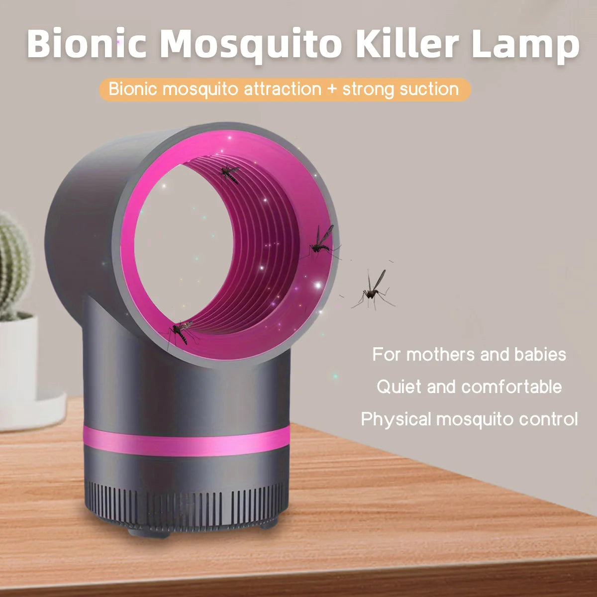 New USB Electric Mosquito Killer Lamp for Home Use Powerful Suction Gravidtrap Portable Rechargeable Silent Mosquito Trap Lamp Main image