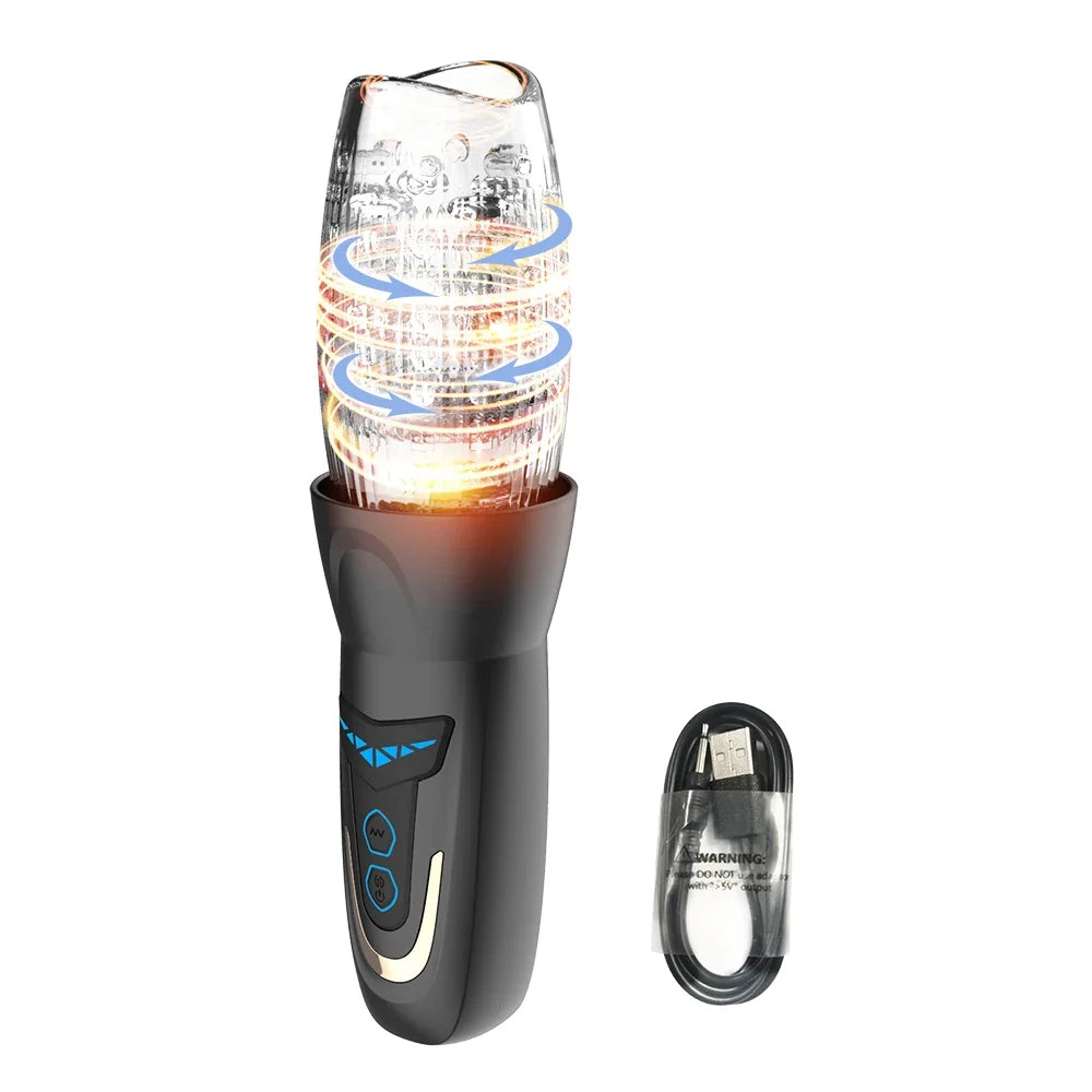 Telescopic Rotation Male Masturbator Cup Vagina 7 Thrusting Masturbation Cup Sex Toys for Men Automatic Piston Mastubator