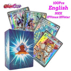 60-100Pcs New English French Spanish Pokemon Cards GX MEGA EX TAG TEAM Vstar Game Battle Card Hot Sale Collection Card Kids Gift