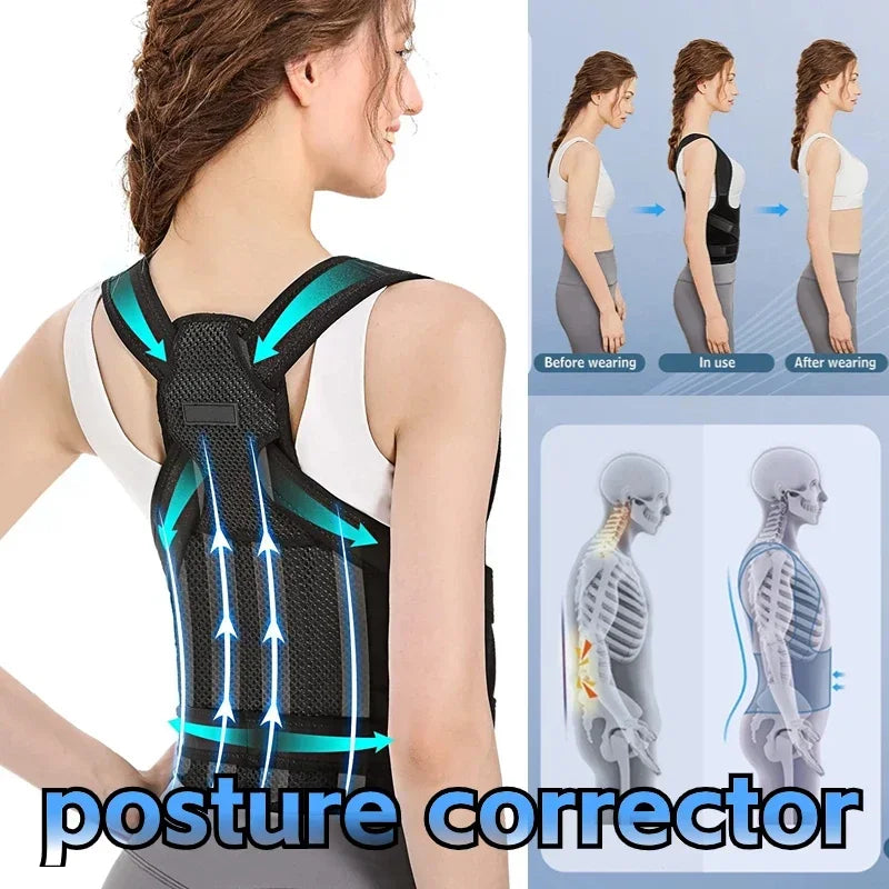Posture Corrector Back Orthopedic Straps for Men and Women Fully Adjustable Spinal Brace Comfortable Effective Upper Back Brace Main image