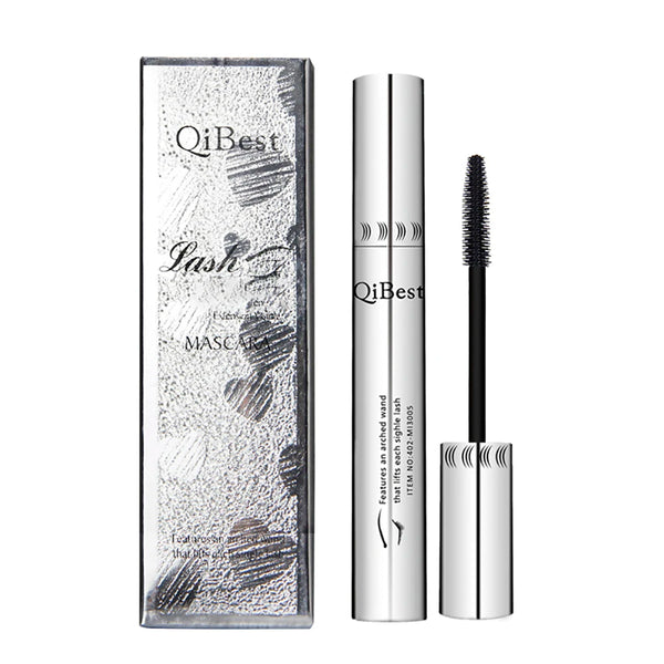 QIBEST 4D Black Mascara Waterproof Lengthening Curling Eye Lashes Rimel Mascara Silk Fiber Women Mascara Extra Volume 5g Makeup