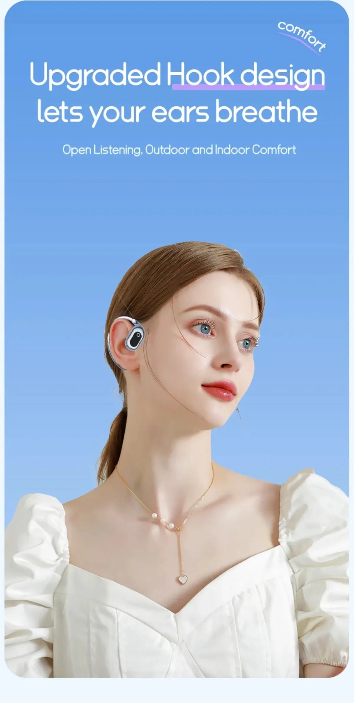 Real Time Translation Headphones 144 Languages Translator Earphones Wireless Bluetooth 5.4 Headsets for Business Office Travel