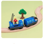 Battery Operated Locomotive Pay Train Set Fit for Wooden Railway Track Powerful Engine Bullet Electric Train for Boys Girls Gift