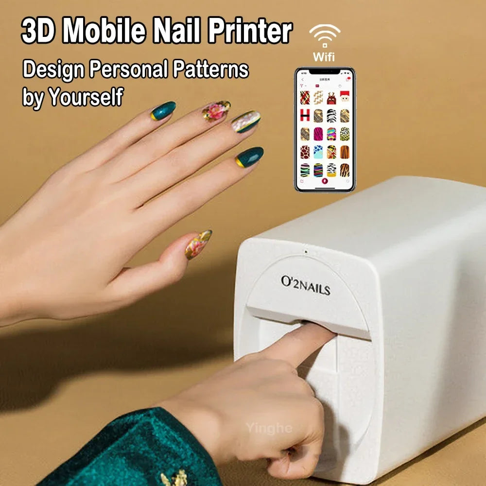 Smart 3D Mobile Nail Printer M1 Pattern Digital Nail Art Printer Machine DIY Portable H1 Nail Art Equipment From Phone Main image