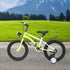 16 Inch Children's Bicycle Carbon Steel Mountain Bike with Auxiliary Wheels & LED Light for 5-8 Years Old,Height Adjustable,60Kg