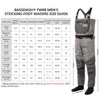 BASSDASH Fishing Wader Lightweight Stocking Foot FW08 Men’s Breathable Waders Waterproof Fly Fishing Chest