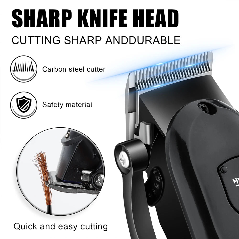 hiena Hair Clipper Kit for Men Electric Shaver Hair Trimmer Professional Cutting Machine Hair Trimmer with LCD Digital Display