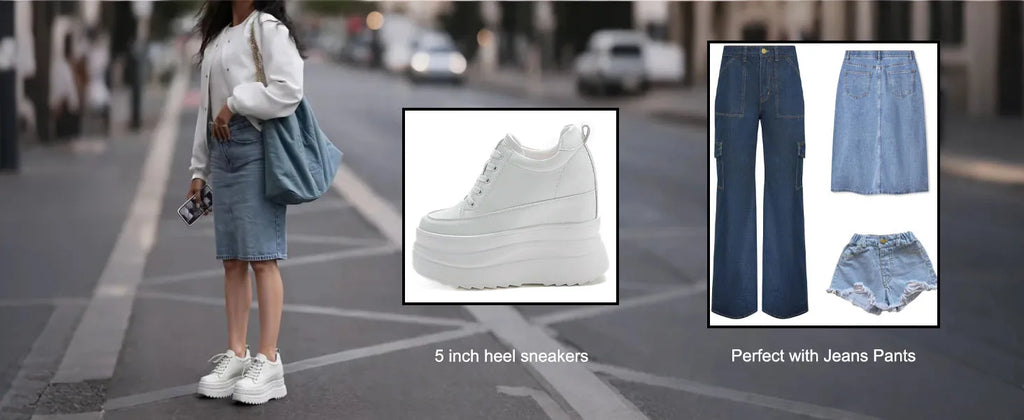 Fujin 13cm 2025 Genuine Leather Platform Wedge Flats Shoes Chunky Sneaker Casual Comfy High Brand Fall Autumn Walking Shoes