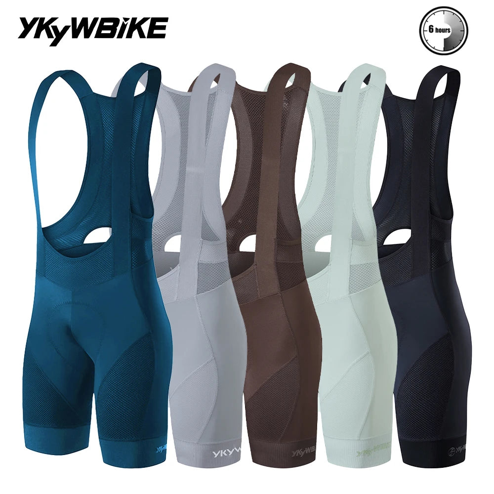 YKYWBIKE Men's Cycling Bib Shorts Road Bike Bibs Bicycle Tights Cycling MTB Bib Pants  with 6 Hours Padded Belgium Padding Main image