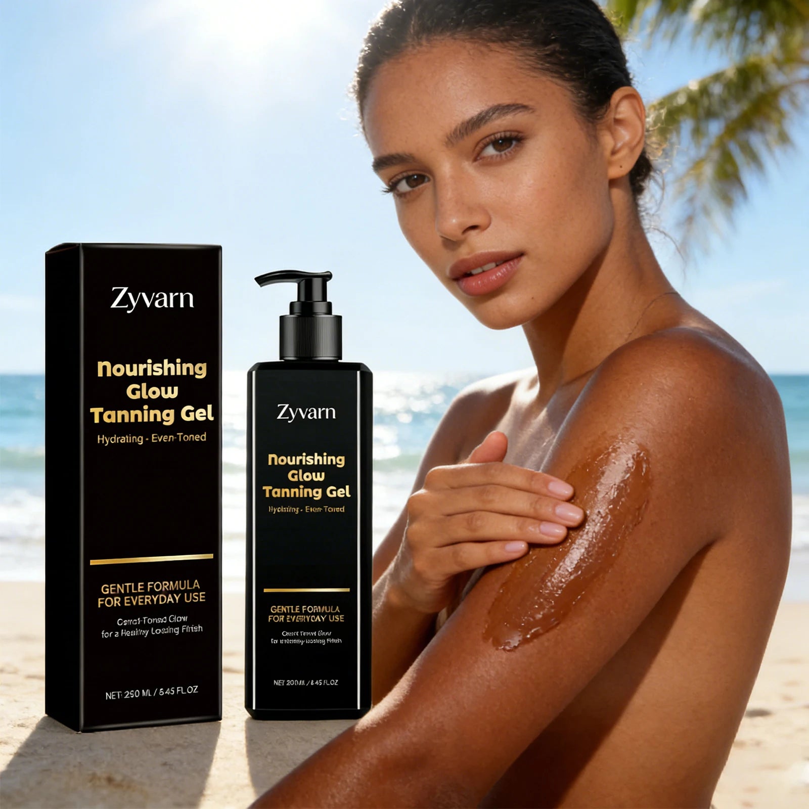 Tanning Gel Instant Bronzer Self Tanning Mousse Hydrating Natural Glow Sun Kissed Buildable Color Nourishing Moisturizing 250ml