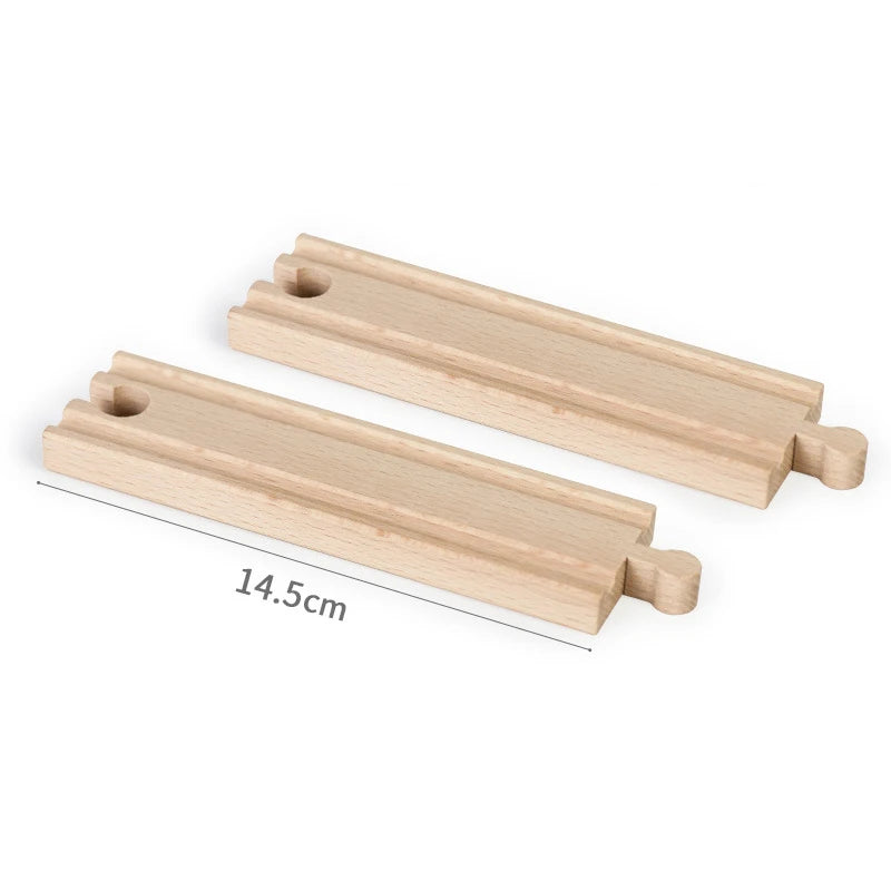 Wooden Train Track Assembly Toys For All Thomas Trains Car Bridge Piers Traffic Light Beech Wooden Railway Kid Creative Toy