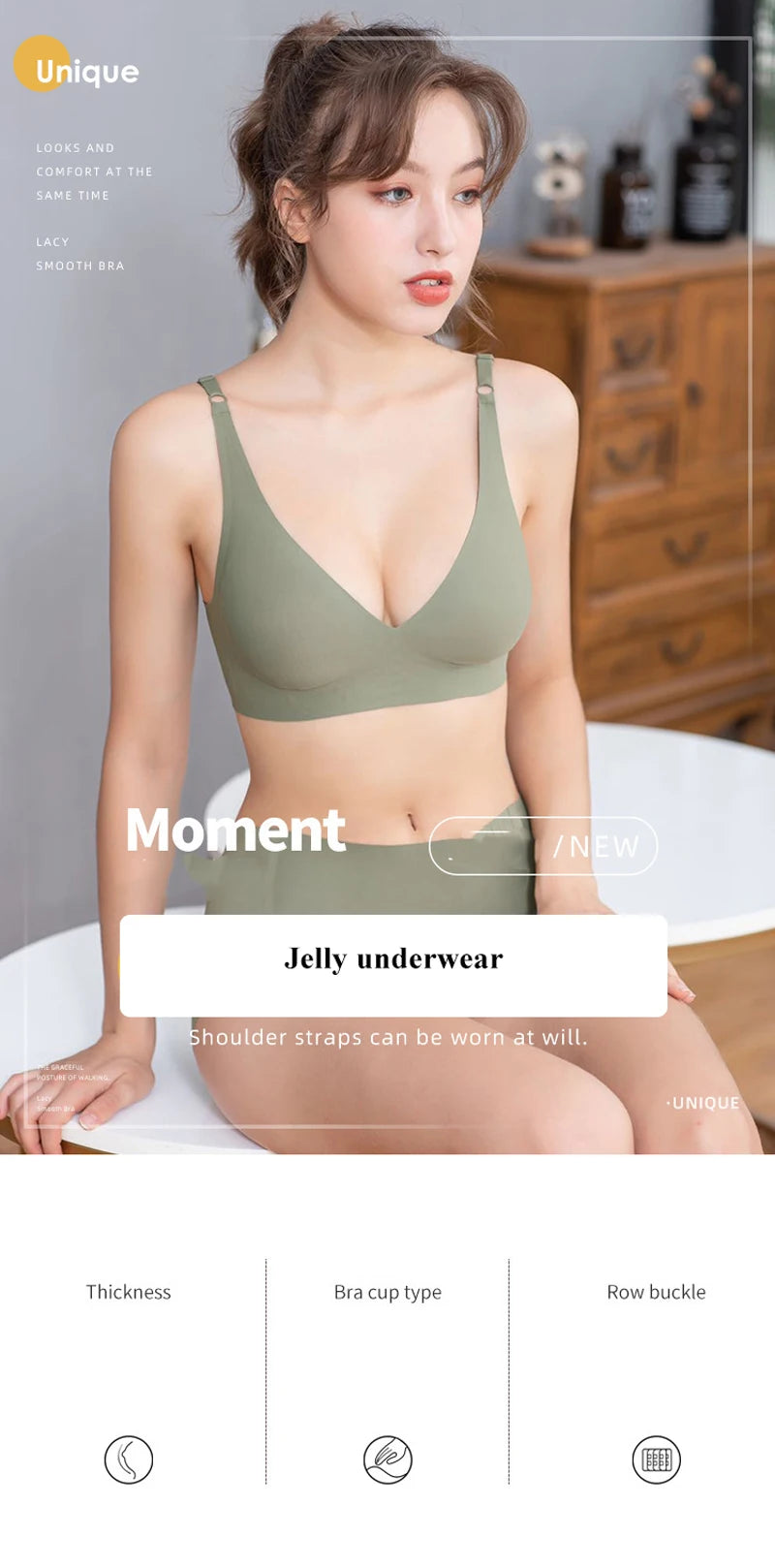 Sexy Seamless Bra Wire Free Brassiere Adjustable Wireless Bras Women Underwear Female Push Up Padded Bralette Lingerie Intimates