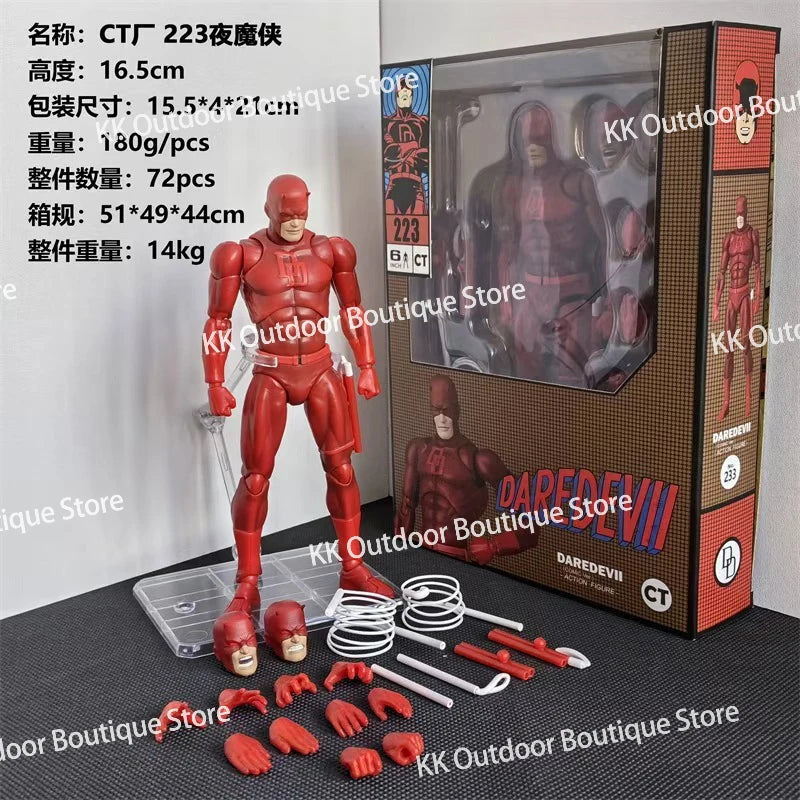 In Stock Ct Toys Daredevil Black 999 Red Mafex 223 Figure Comic Version Anime Action Figure Figurine Statue Model Gift Kids Toys