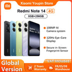 Global Version Xiaomi Redmi Note 14 4G Smartphone MediaTek Helio G99-Ultra 108MP AI Camera 5500mAh Battery 6.67" 120Hz Display