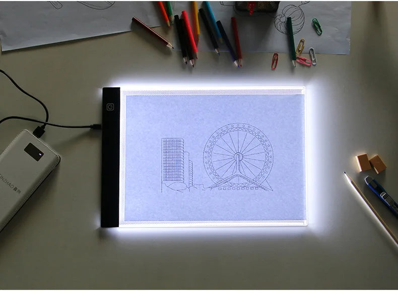 LED Light Pad copy table Transparent Writing Drawing Board Ideal for Artist  And Students Anime Art Replication Tracing Tool