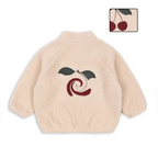 2026 KS Brand Winter Baby Girls Boys Lambswool Cherry Jackets Kids Clothes Boys Sequin Cartoon Outerwear Children's Coats 1-9Yrs