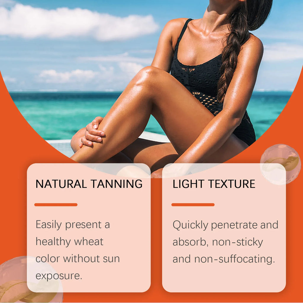 Sunless Tanning Lotion Summer Lasting Body Intensive Bronzing Brown Accelerator Natural Glow Repair Solarium Self Tanner Cream