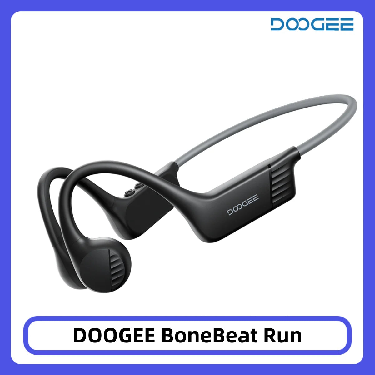 DOOGEE BoneBeat Run Bone Conduction Headphones Open-Ear Wireless Sports Earphone 10 Hours Battery Life for Running, Cycling