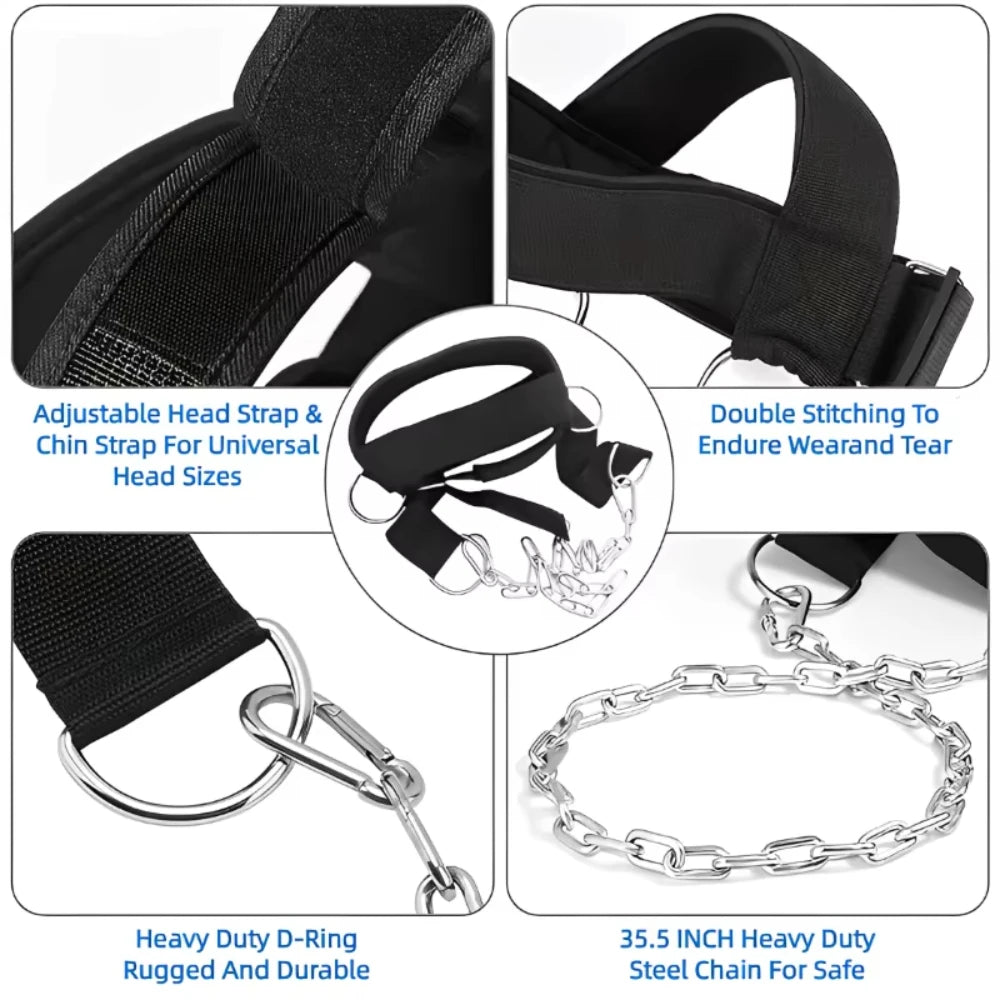 1PCS Head Neck Training Harness Body Strengh Exercise Cervical Spine Strap Adjustable Power Gym Fitness Weight Bearing Cap