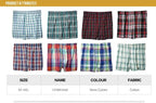 High Quality Brand 4-Pack Men's Boxer Shorts Woven Cotton 100% Classic Plaid Combed Male Underpant Loose Breathable Oversize
