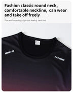 3 Pcs Men's Quick-drying Sports Gradient Suit Leisure Sports Running Short Sleeve Comfortable Sun Protection Pants Joker Shorts