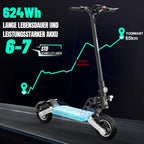 TODIMART G2 ABE E Scooter, 48V 13AH, 500W, 40-45KM range, 20km/h, Dual shock absorbers, dual disc brakes, 10-inch off-road tire