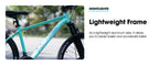 HILAND 26 inch aluminum alloy mountain bike for men and women, 21 speed bike with mechanical disc brakes, front suspension fork