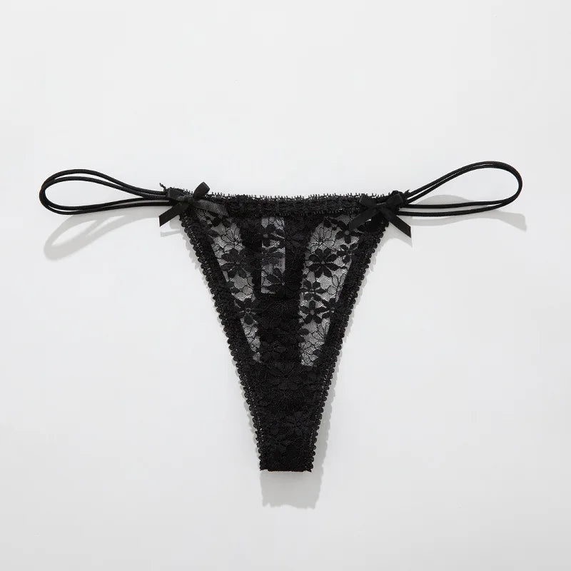 Lace Bow Panties sexy female lingerie Daily Wear Home Wear Solid underwear women Low Waist Panties Breathable трусы женские