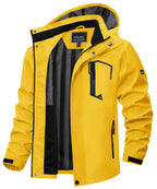 TACVASEN Spring Autumn Lightweight Jackets Mens Mesh Lined Waterproof Rain Jacket Outdoor Fishing Hiking Jacket Male Windbreaker