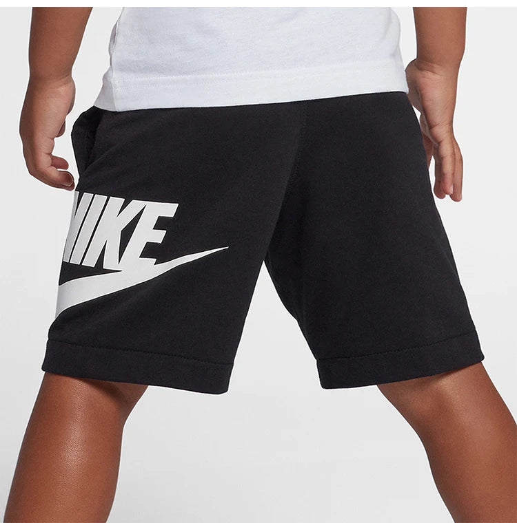 Nike genuine summer children's retro sports logo printed straight leg shorts HA5017-023