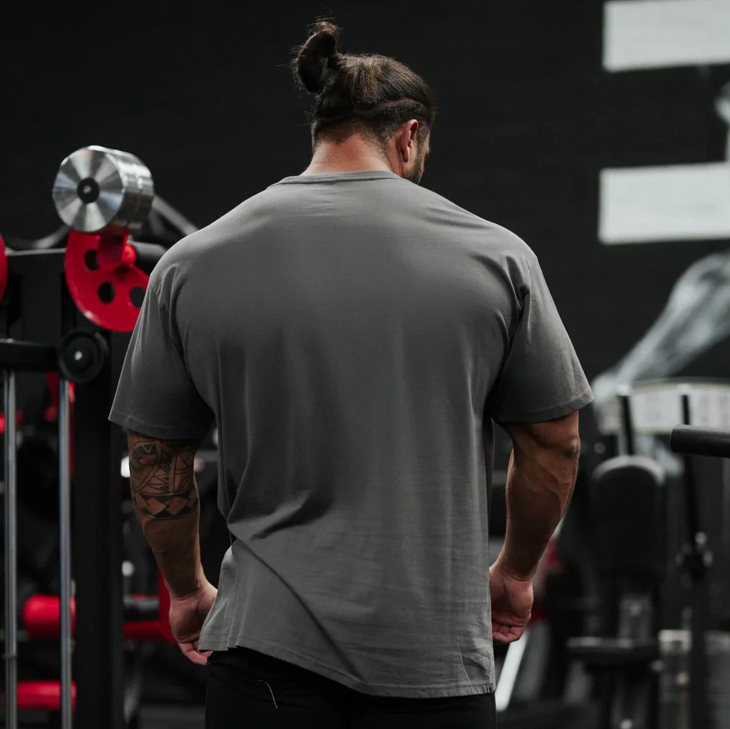 SILVERBACK Loose Fit Men's Cotton T-Shirt Summer Gym Fitness Round Neck Short Sleeve Running Shirts Casual Premium Sportswear