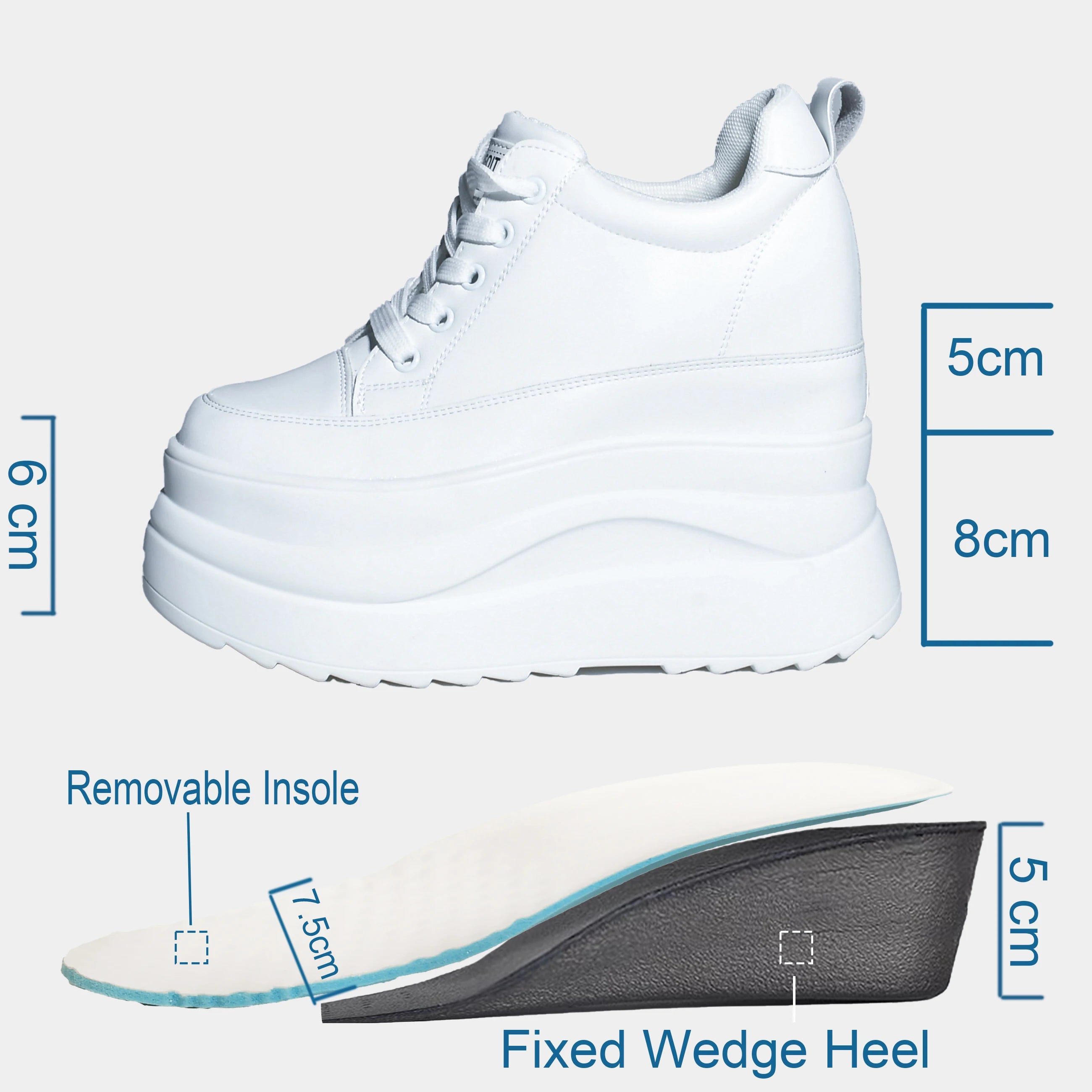 Fujin 13cm 2025 Genuine Leather Platform Wedge Flats Shoes Chunky Sneaker Casual Comfy High Brand Fall Autumn Walking Shoes