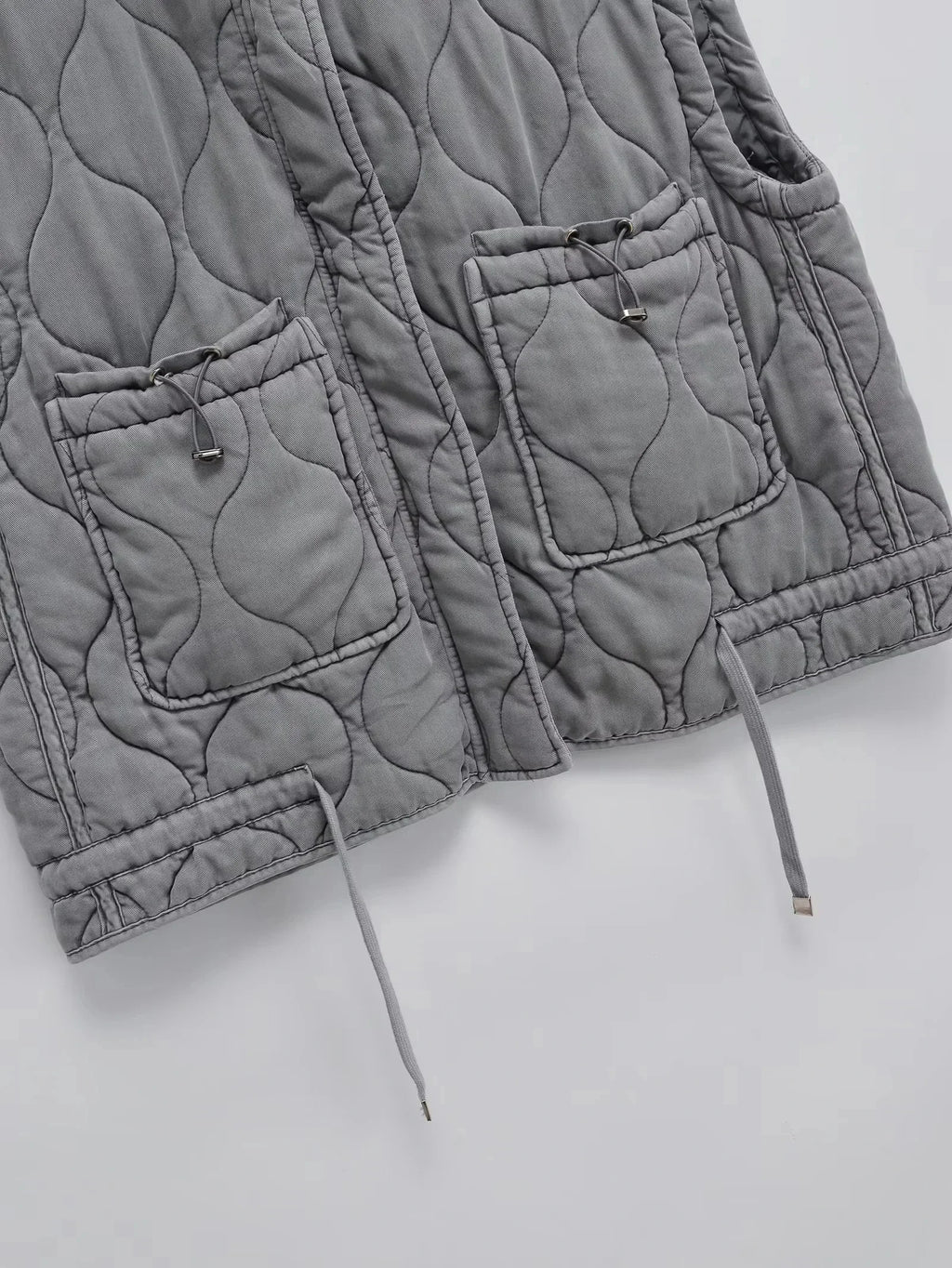 Autumn Winter Women Standing Collar Light weight Sleeveless Cotton Coat Vest Women Pocket Decoration Tank Top